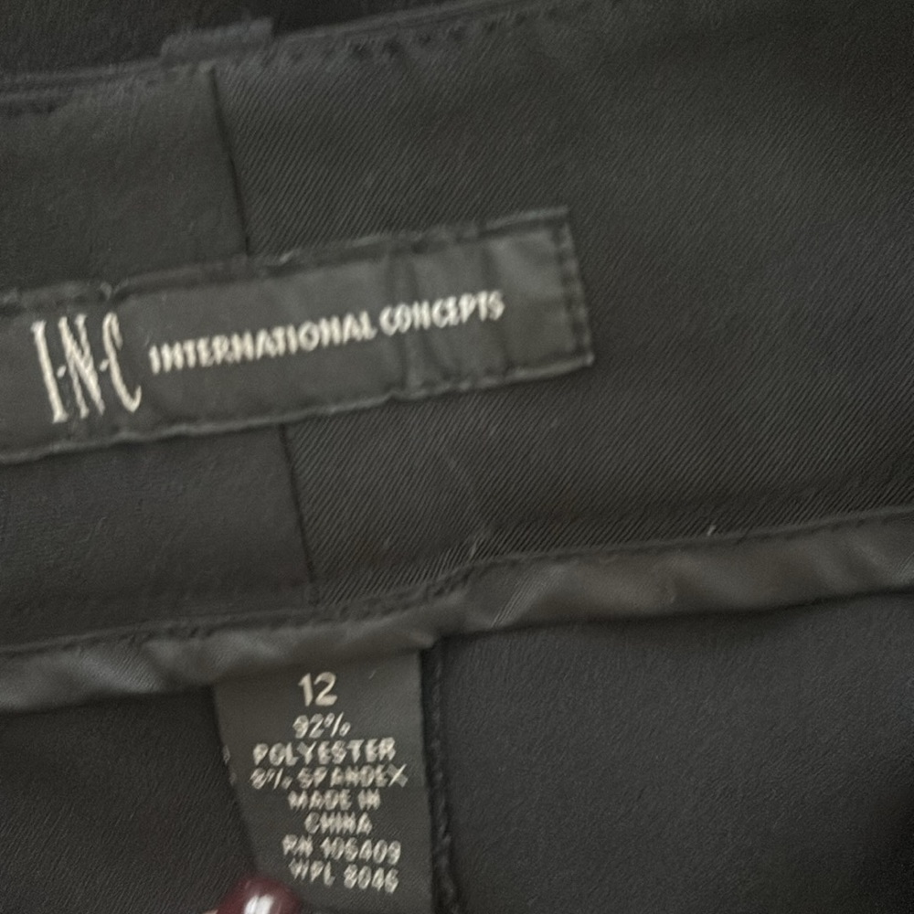 INC Black Pants Stretch Black - Picture 3 of 6